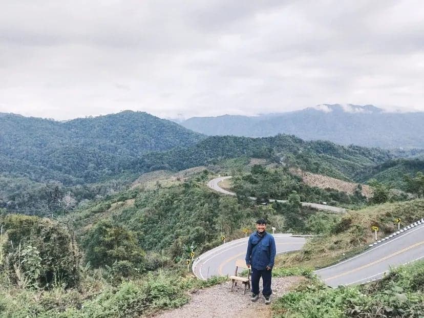 Nan is a haven for nature lovers. As you can see, I am a small spot in the vast landscape. This place also produces traditional earth salt.